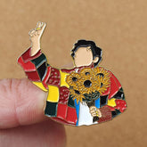 Holding Sunflower Brooch Badge